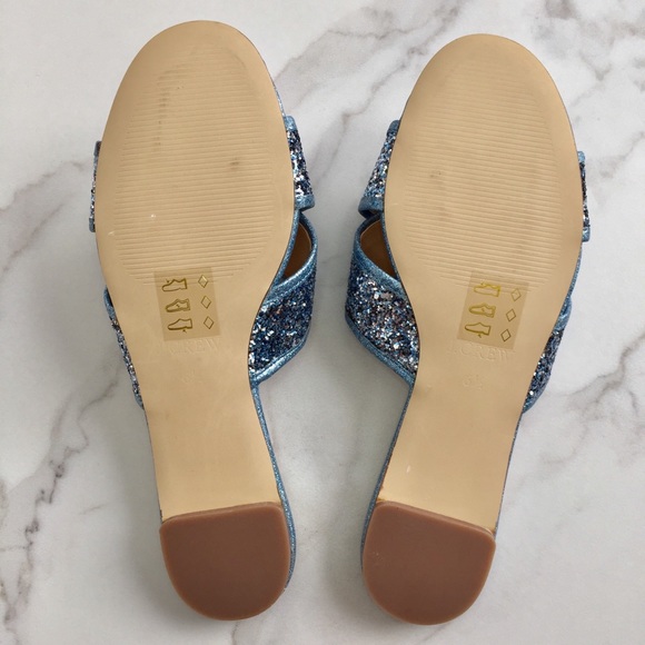 J. Crew Cora glitter sandals in ocean blue - Picture 4 of 5